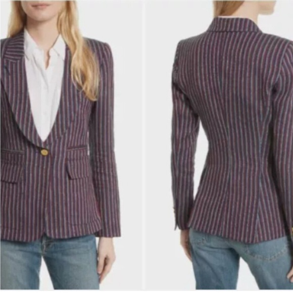 Smythe Linen Striped Blazer - Picture 1 of 9